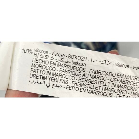 Zara Navy and Cream Paisley Maxi Dress - Picture 9 of 10